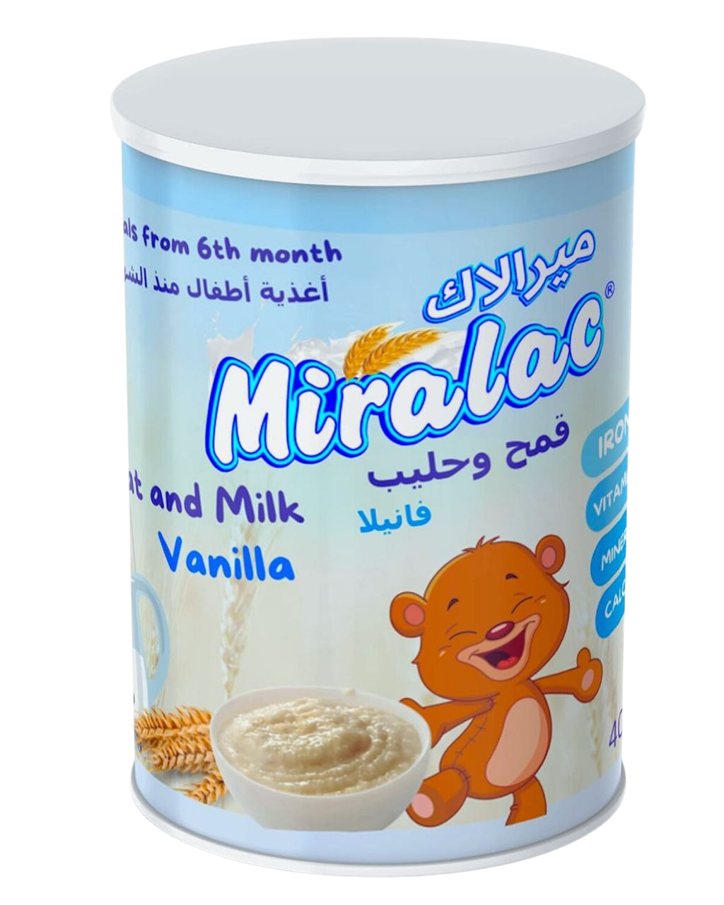 MIRALAK SOUP, WHEAT AND MILK FLAVOR WITH VANILLA, FOR 6-MONTH-OLDS