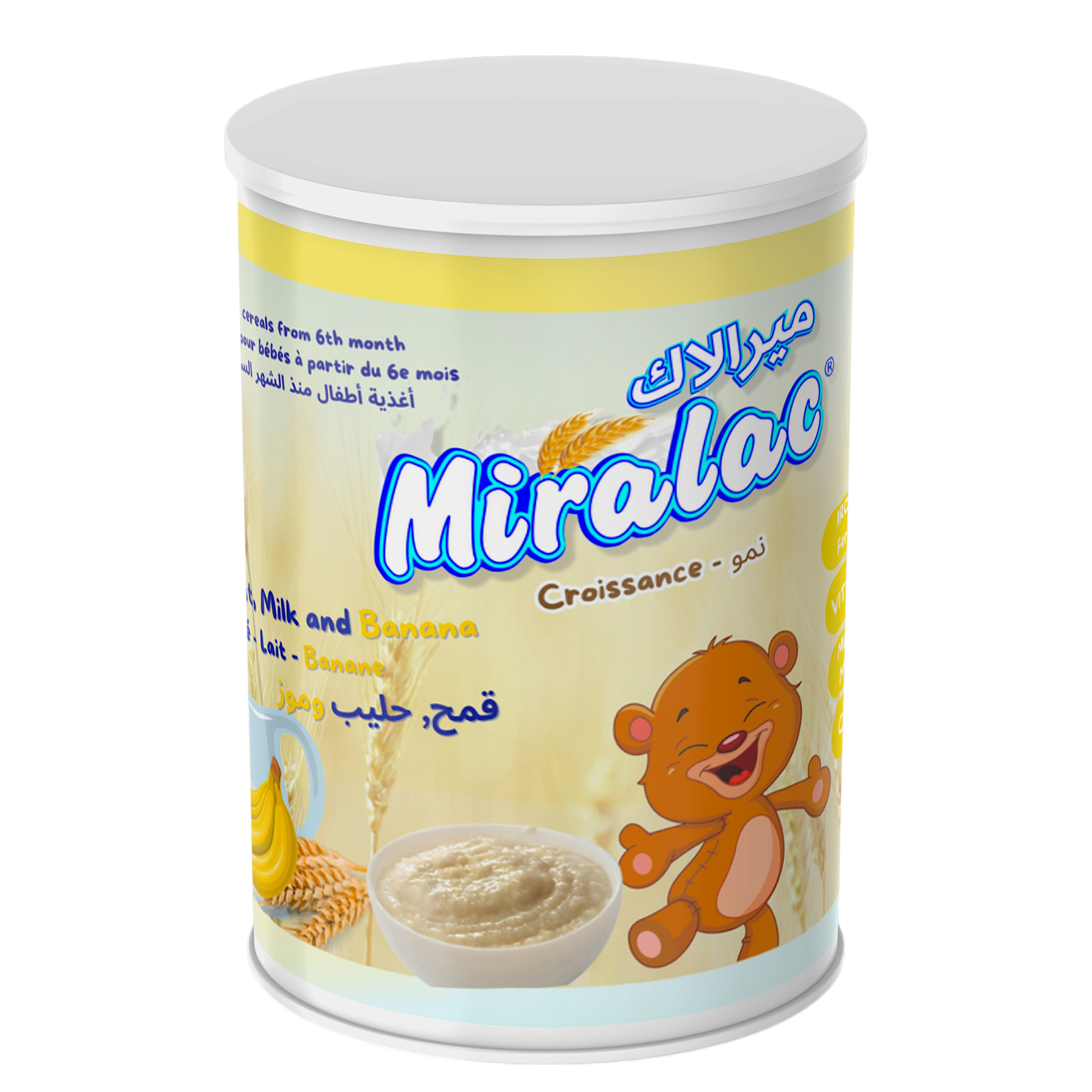 MIRALAK MILK & WHEAT FLAVORED SOUP WITH BANANA, FOR 6-MONTH-OLDS