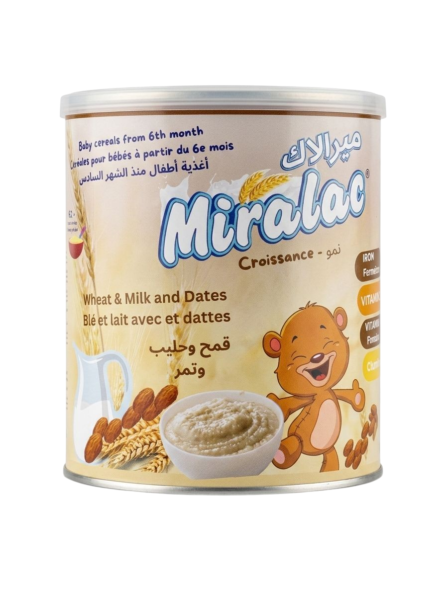 MIRALAK MILK & WHEAT FLAVORED SOUP WITH BANANA, FOR 6-MONTH-OLDS